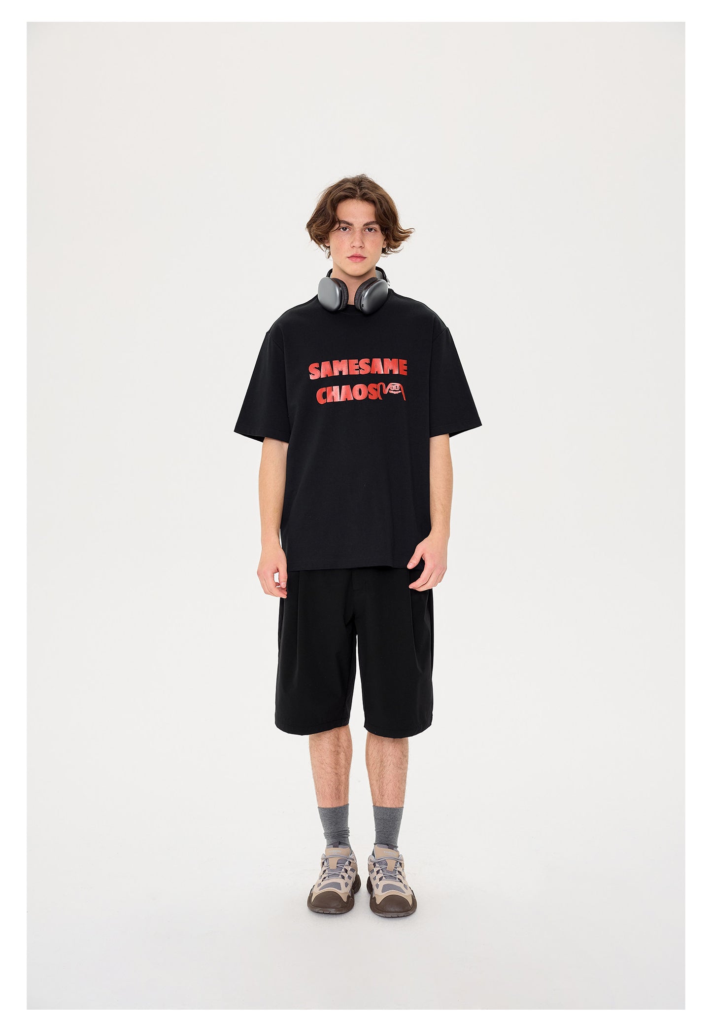 SAMESAME Outdoor Quick-dry Graphic Tee - Black