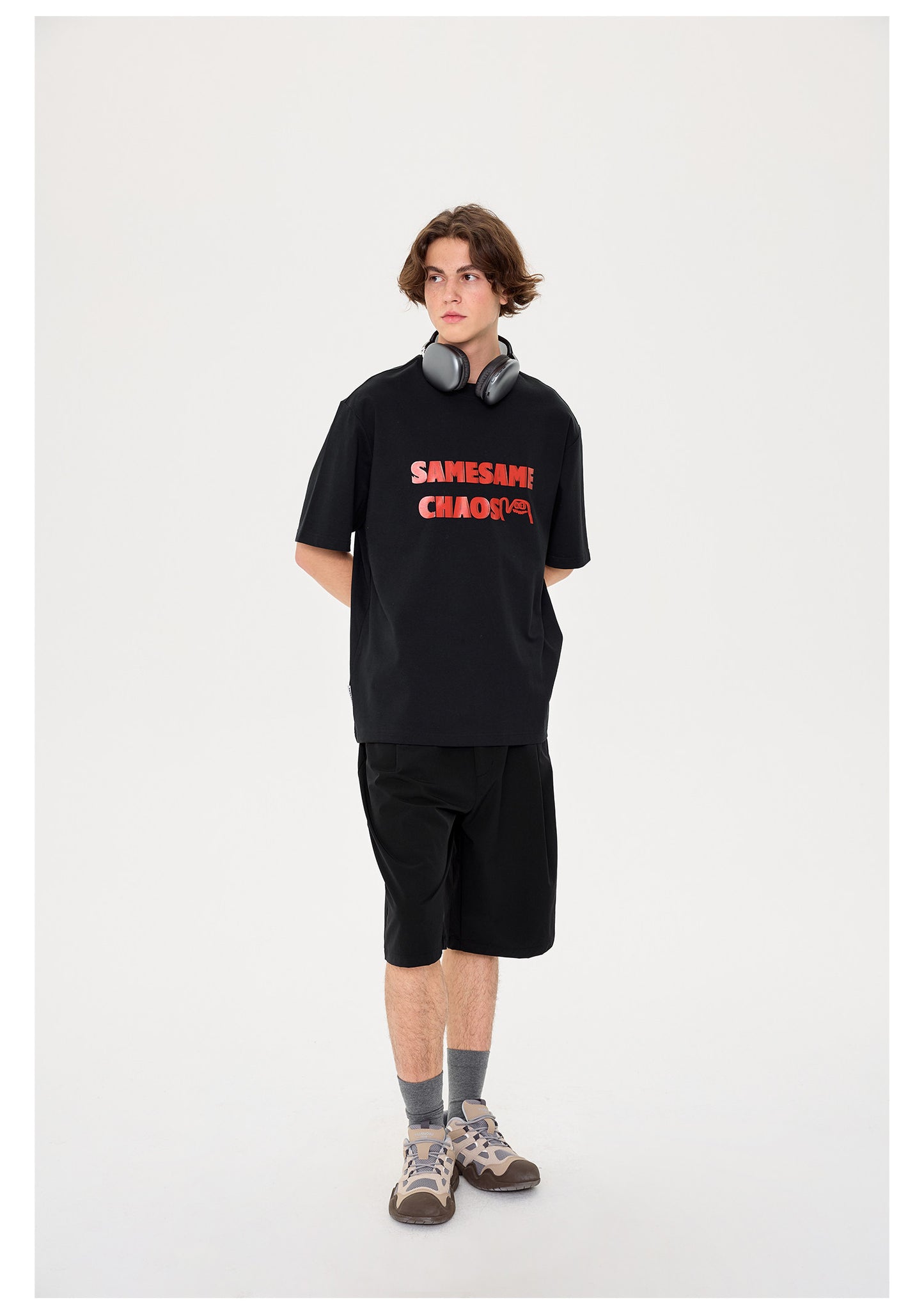 SAMESAME Outdoor Quick-dry Graphic Tee - Black