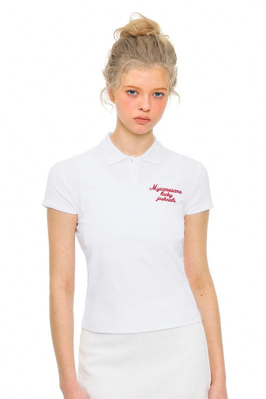 SAMESAME Polo Golf Tee - White