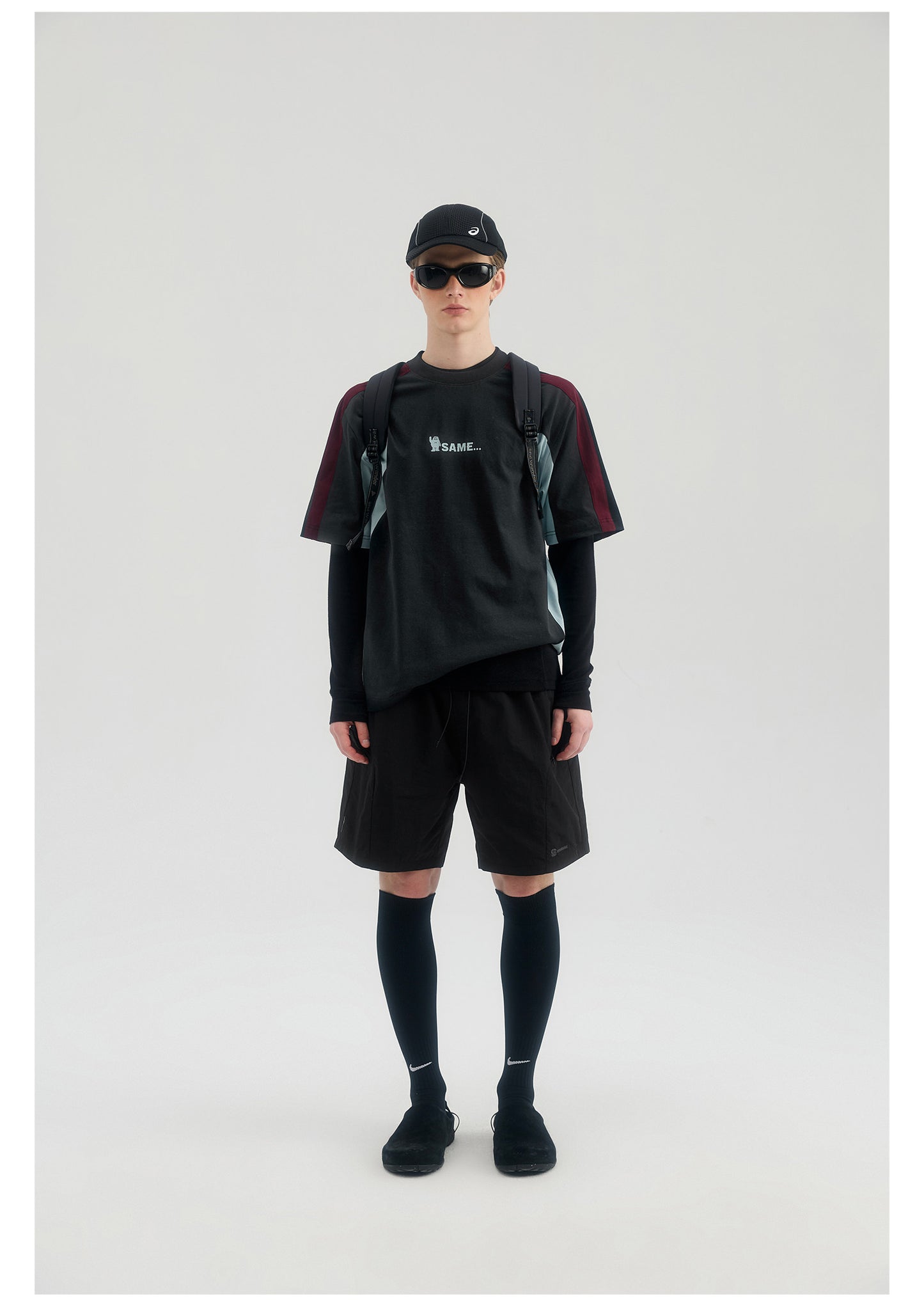 Quick Drying Antibacterial Embroidered Tee - Black