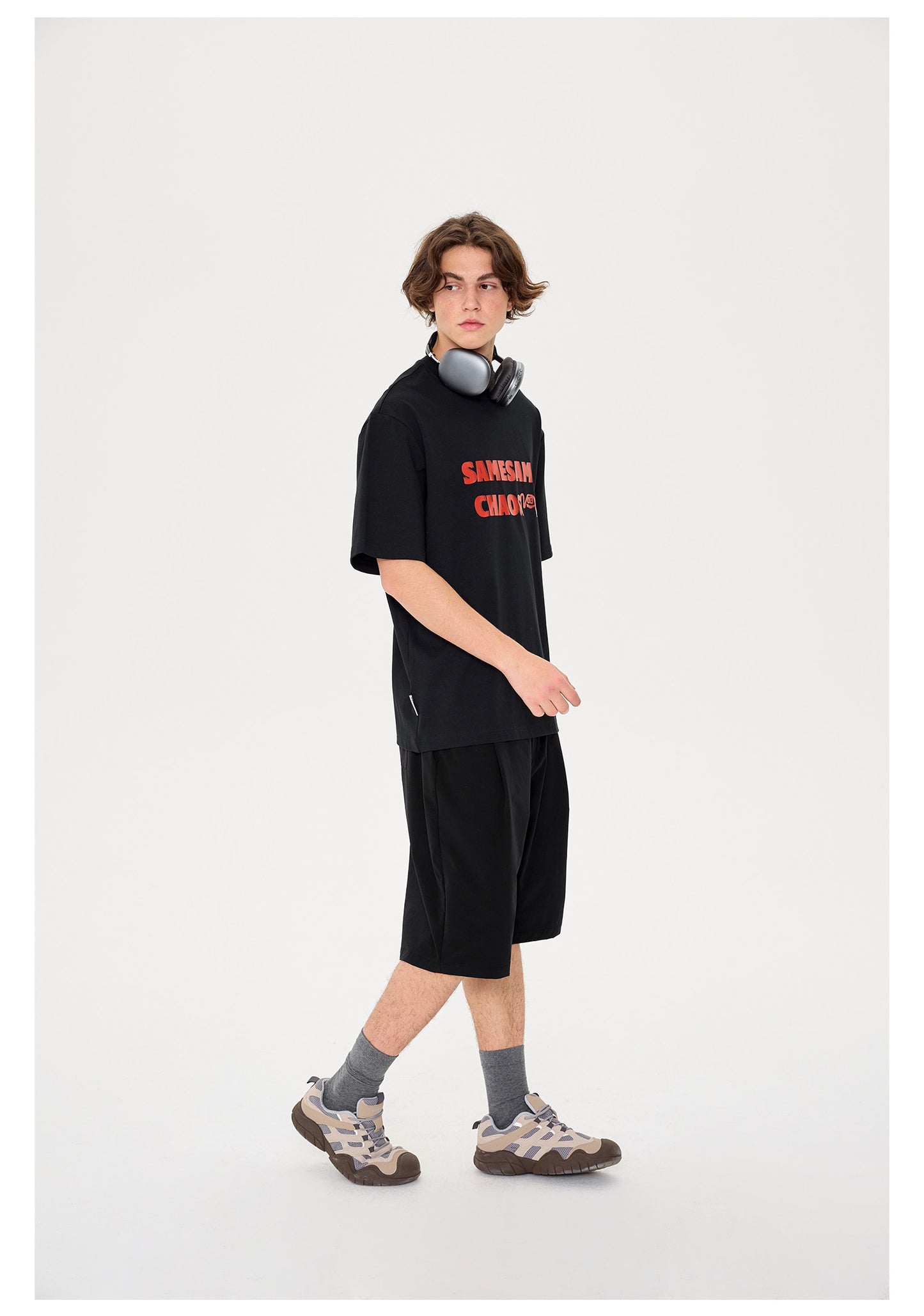 SAMESAME Outdoor Quick-dry Graphic Tee - Black