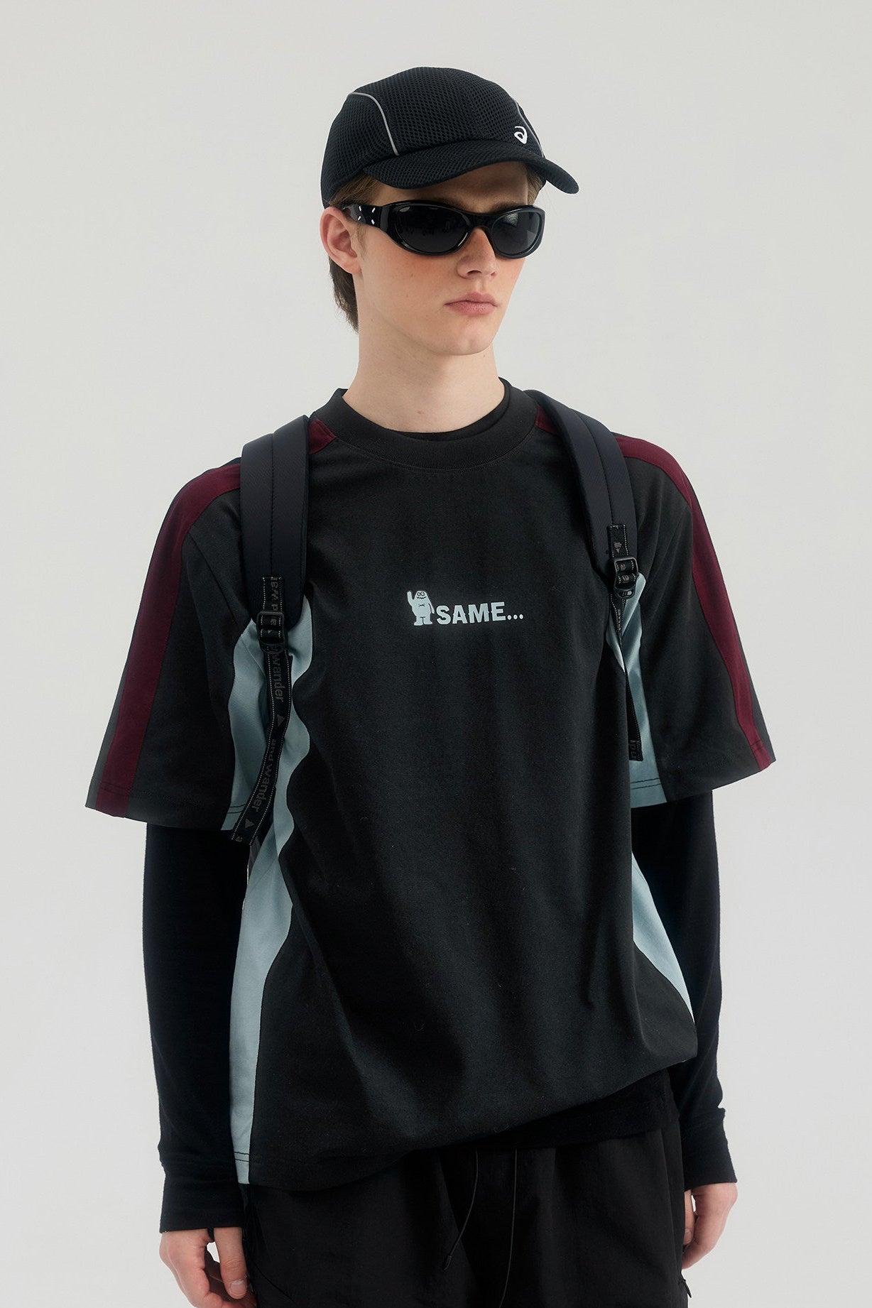 Quick Drying Antibacterial Embroidered Tee - Black
