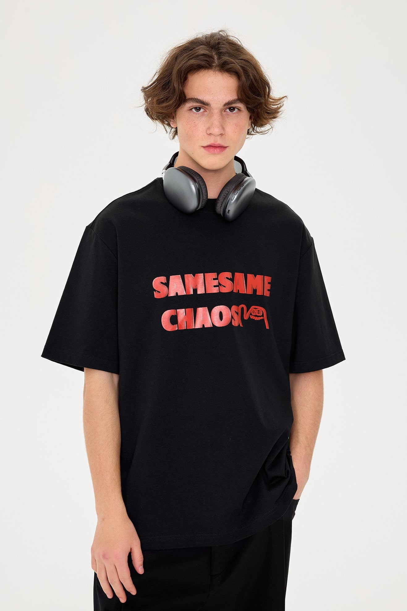 SAMESAME Outdoor Quick-dry Graphic Tee - Black