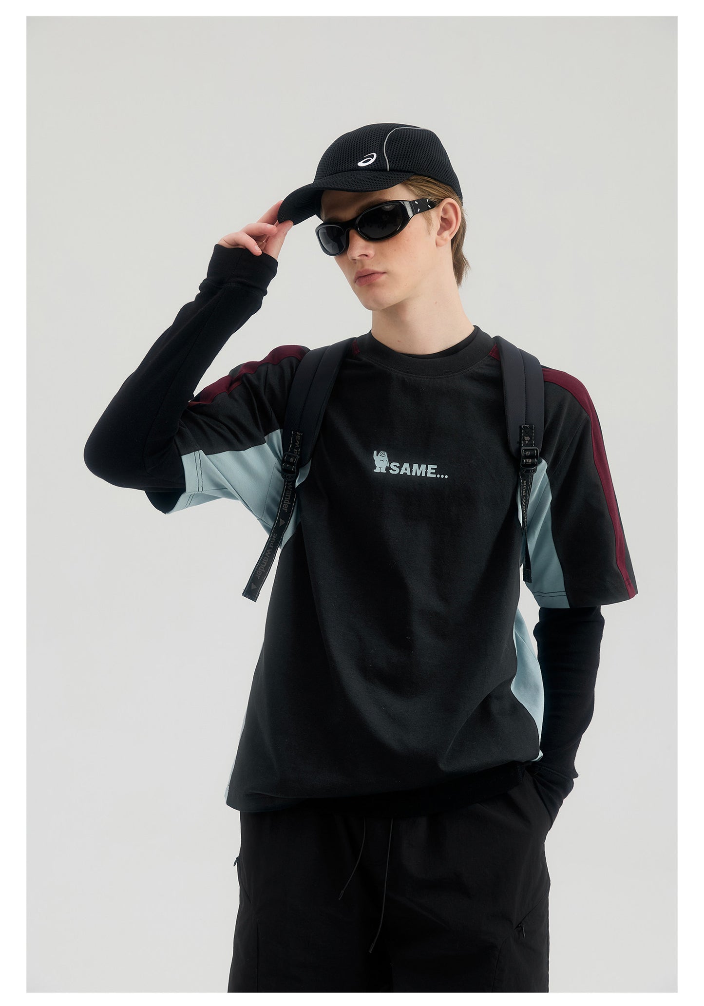Quick Drying Antibacterial Embroidered Tee - Black