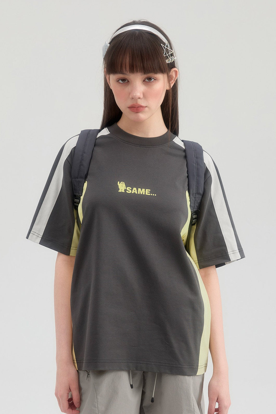 Quick Drying Antibacterial Embroidered Tee - Gray