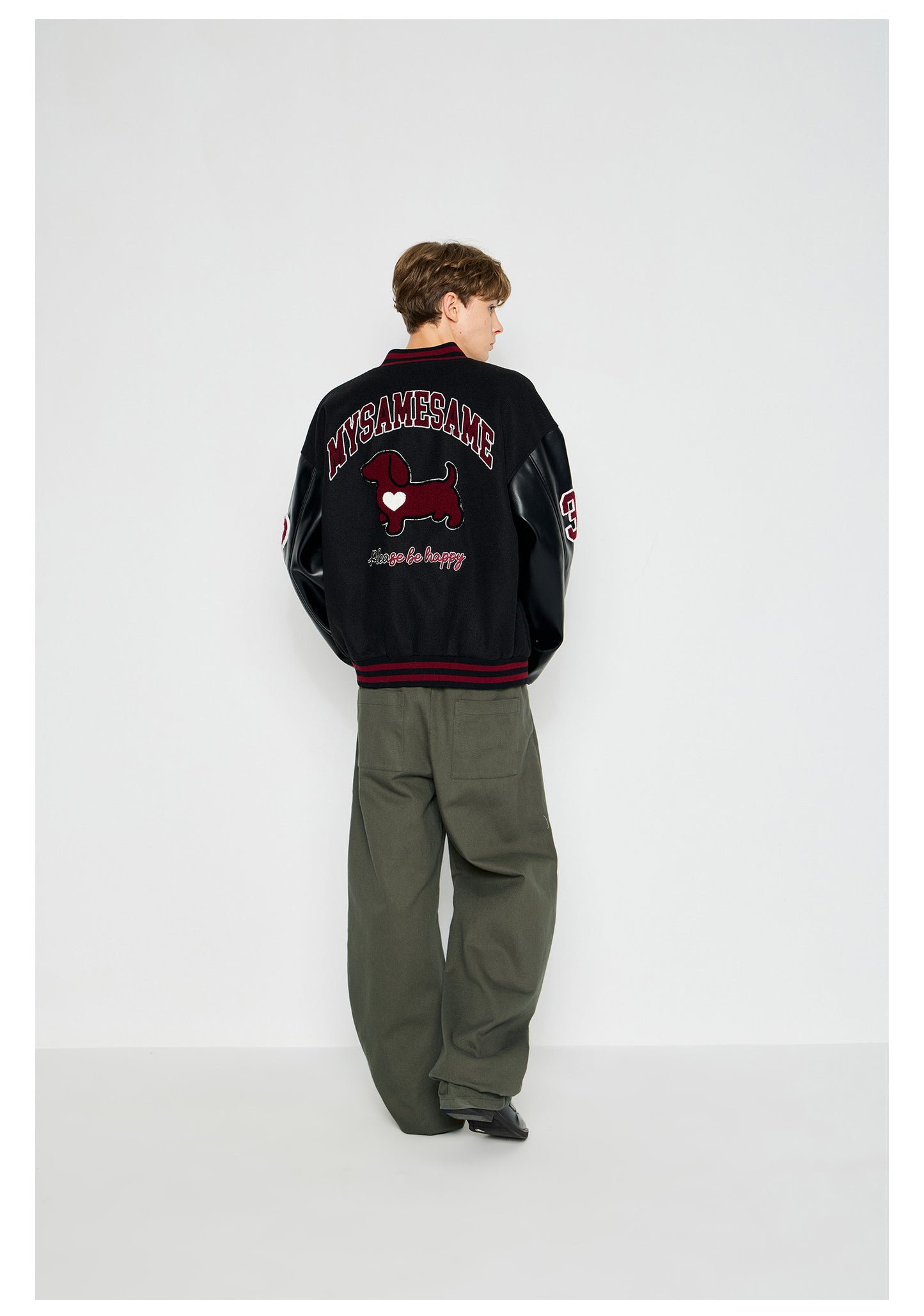 SAMESAME Logo Dog Embroidery Jacket - Black