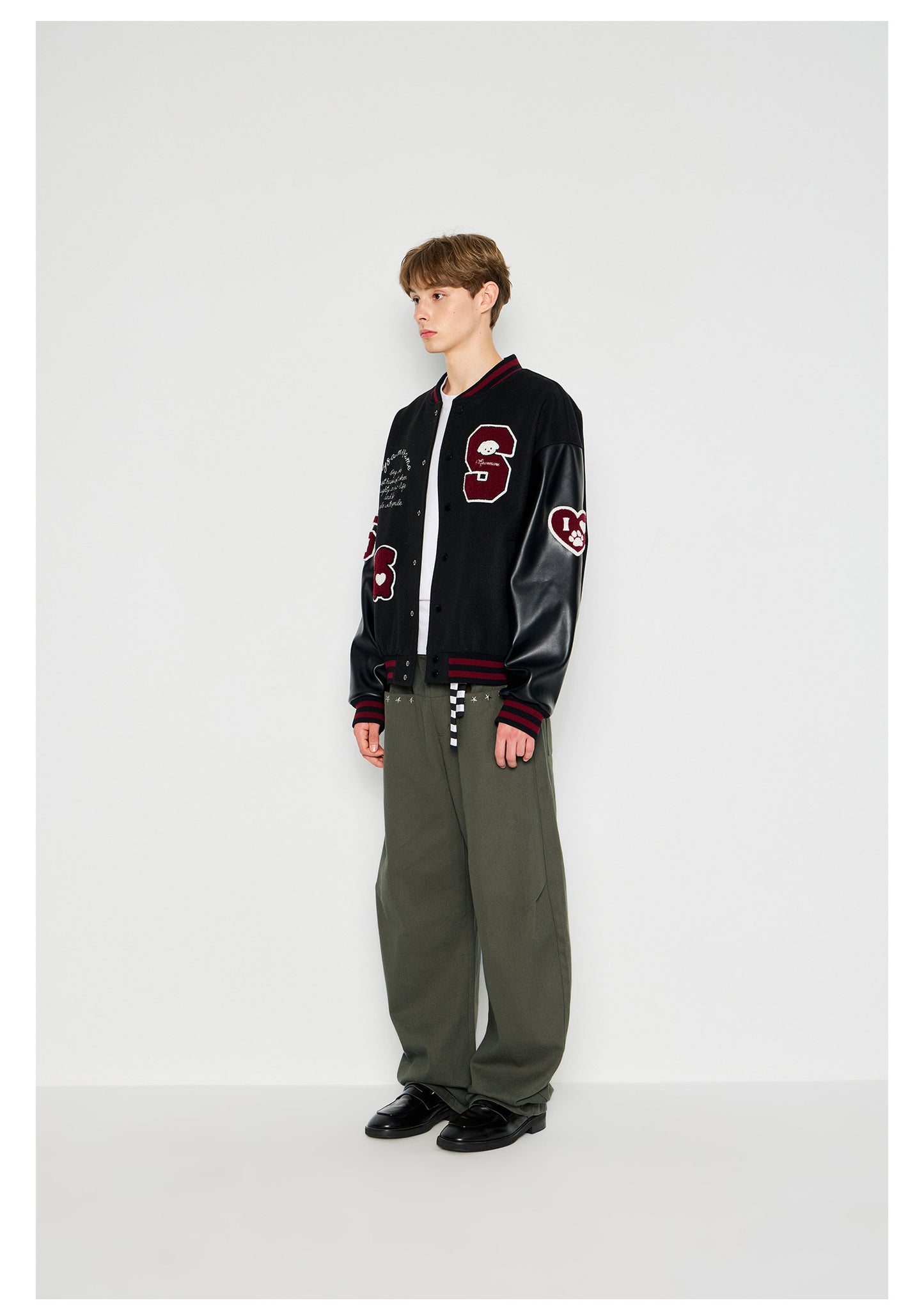 SAMESAME Logo Dog Embroidery Jacket - Black