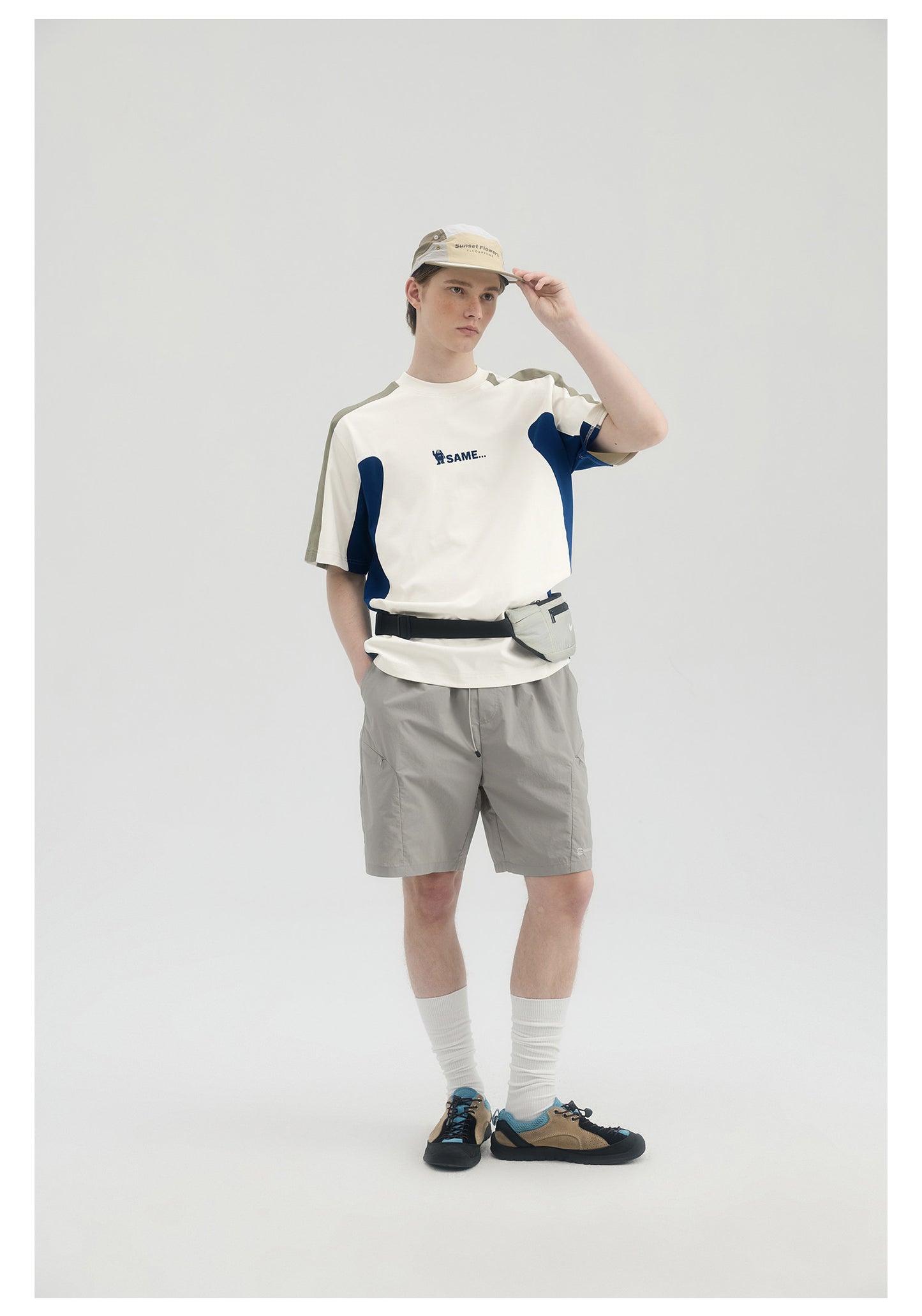Quick Drying Antibacterial Embroidered Tee - Apricot