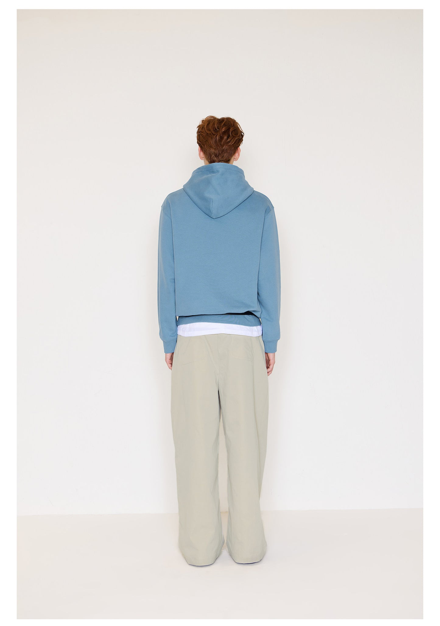 Embroidered Letters Hoodies - Blue