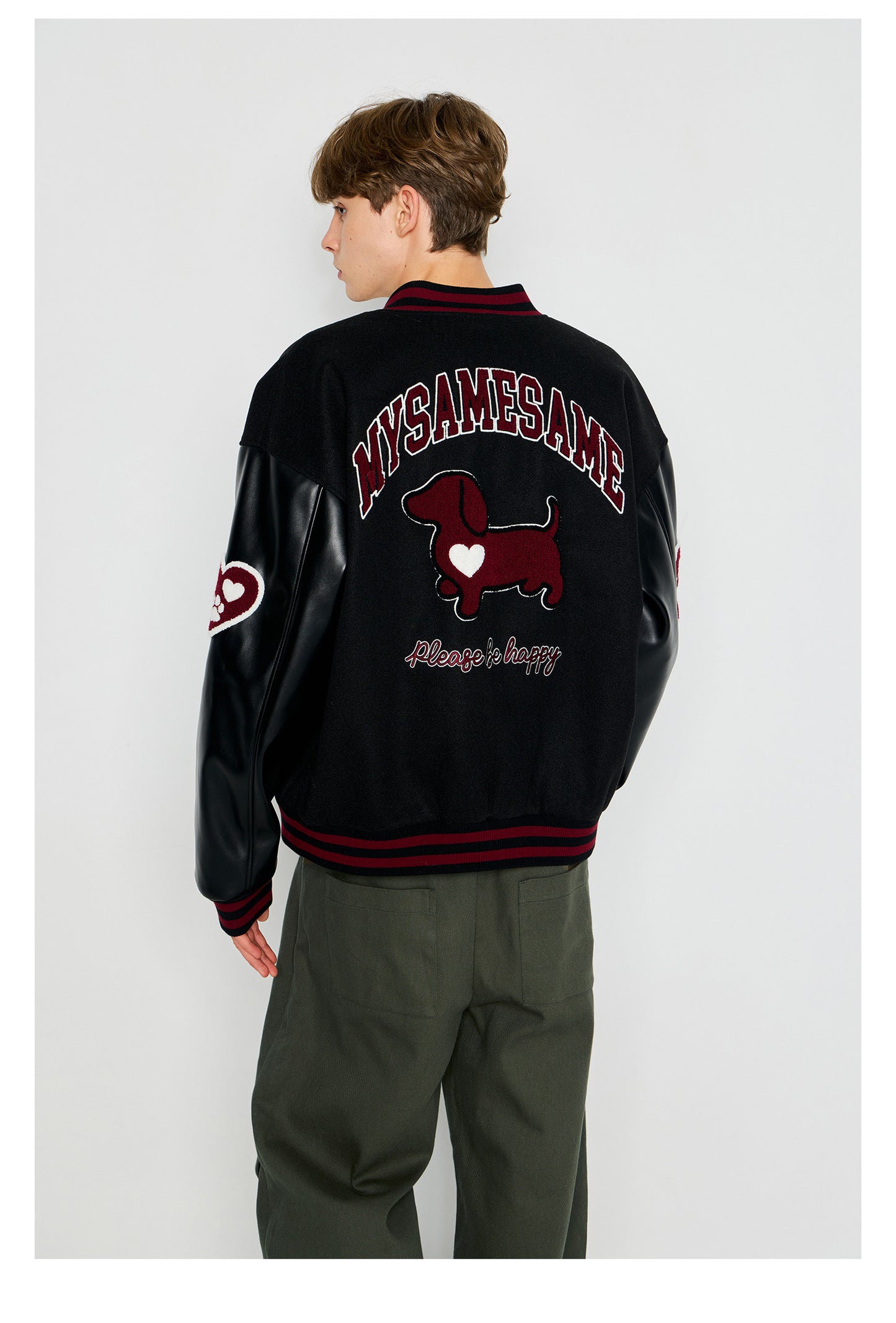 SAMESAME Logo Dog Embroidery Jacket - Black