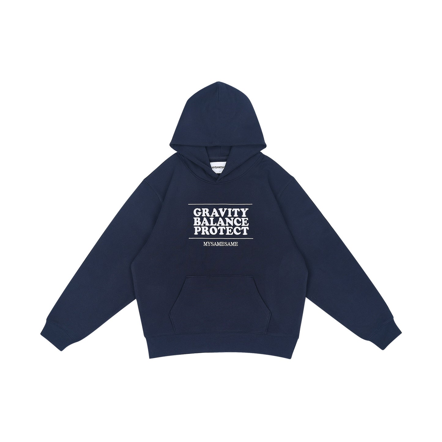 Embroidered Letters Hoodies - Navy