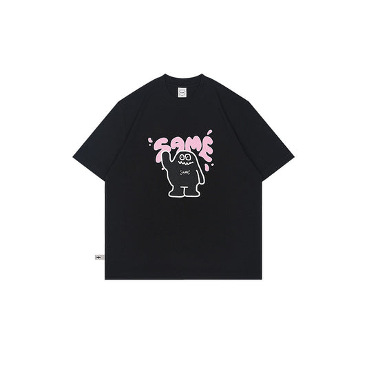SAMESAME Little Monster Print Graphic Tee - Black
