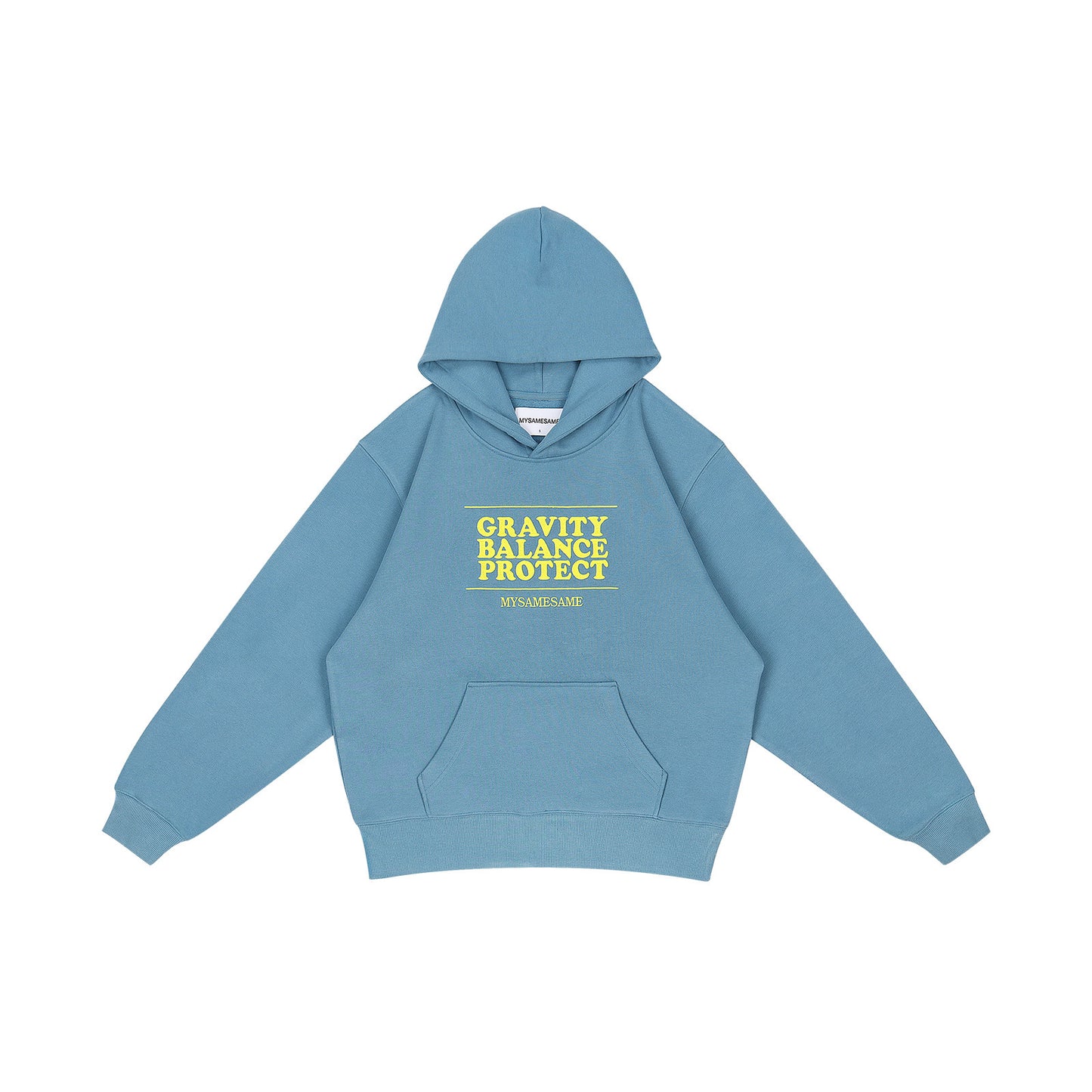 Embroidered Letters Hoodies - Blue