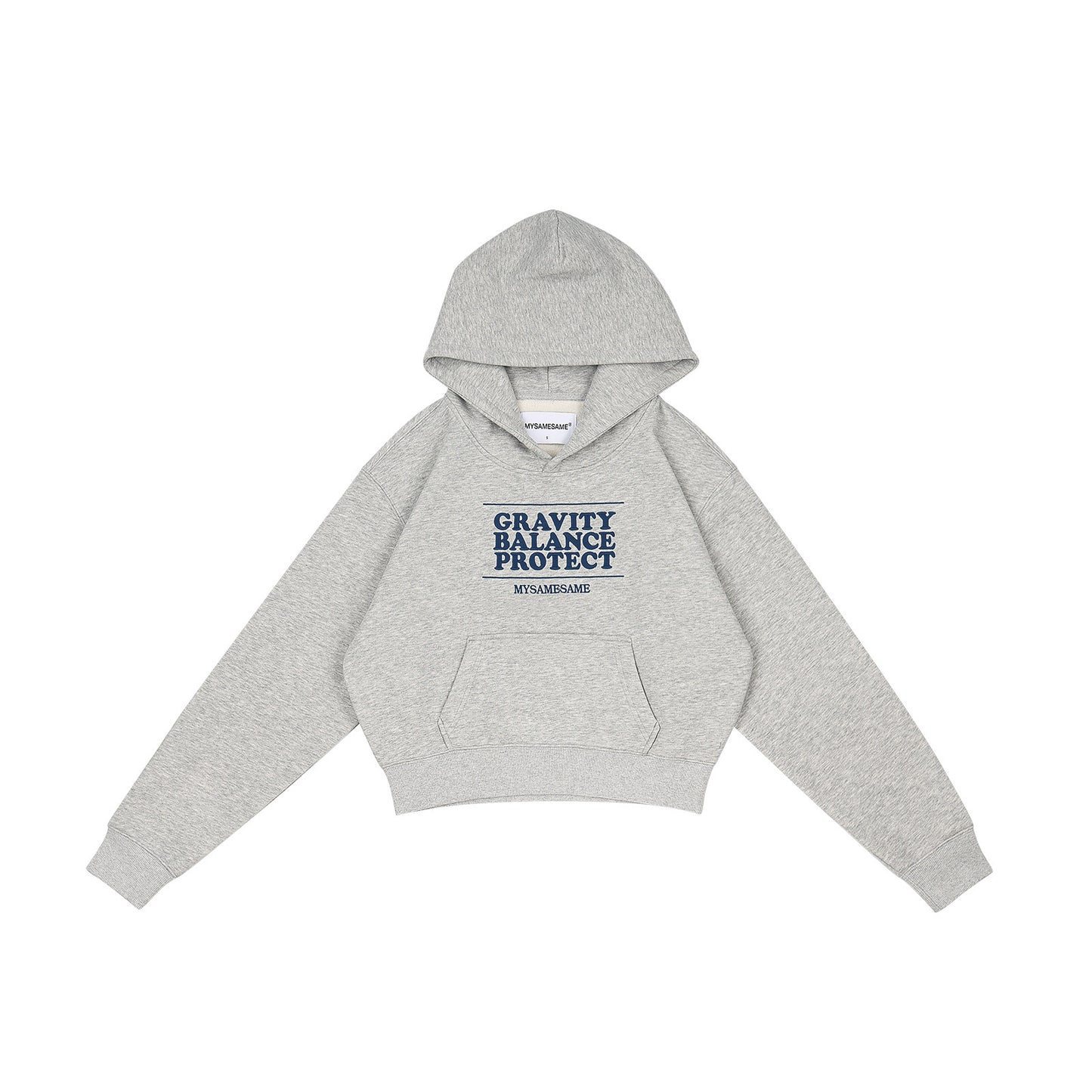 Embroidered Letters Hoodies - Light Gray