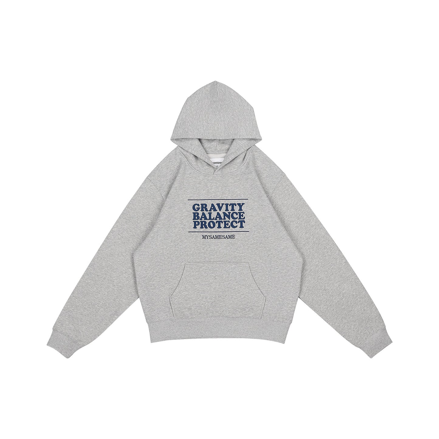 Embroidered Letters Hoodies - Light Gray